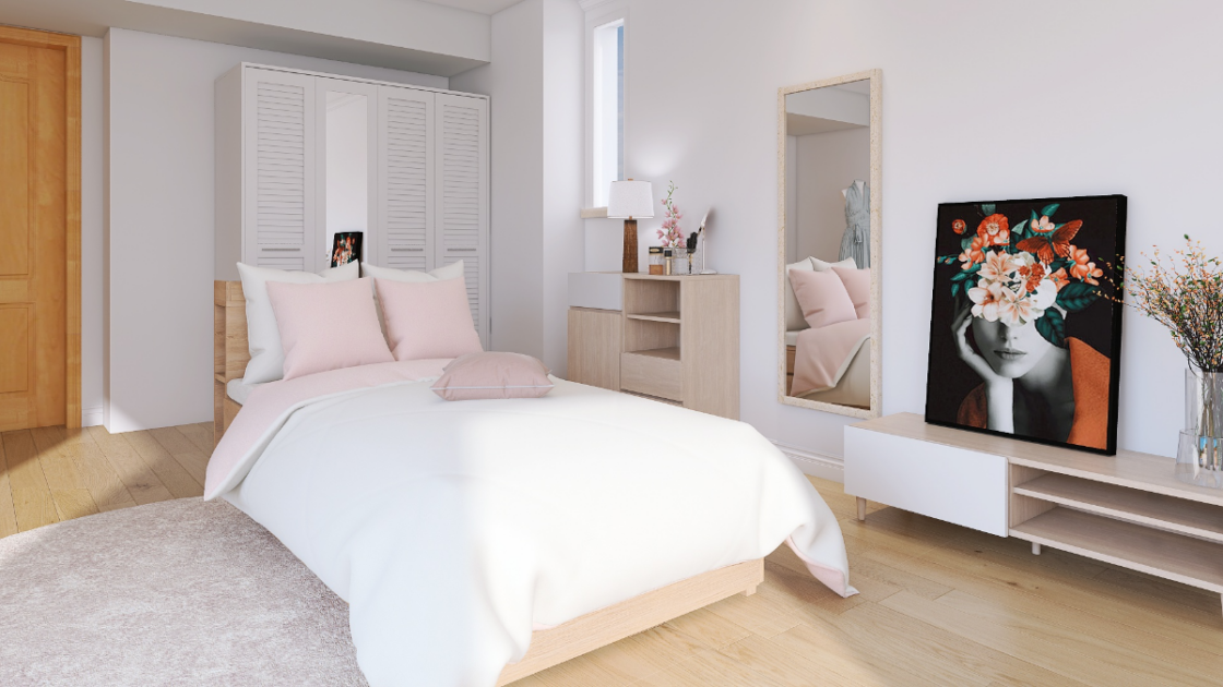 シンプル&ナチュラル】北欧カントリーの寝室で迎える優雅な朝